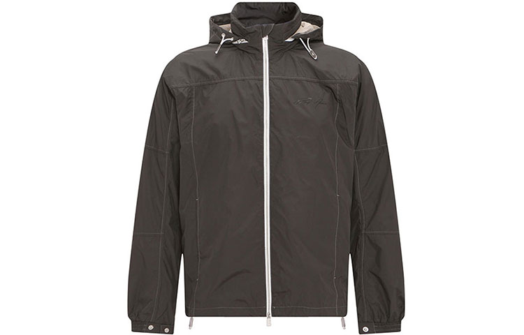 Emporio Armani FW22 Solid Color Zip-Up Hoodie Jacket Casual Loose Fit 3L1BC5-1NCGZ-999