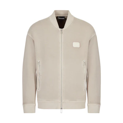 Emporio Armani FW22 Solid Color Zip-Up Jacket Brown 6L1M801-JHSZ1-0135