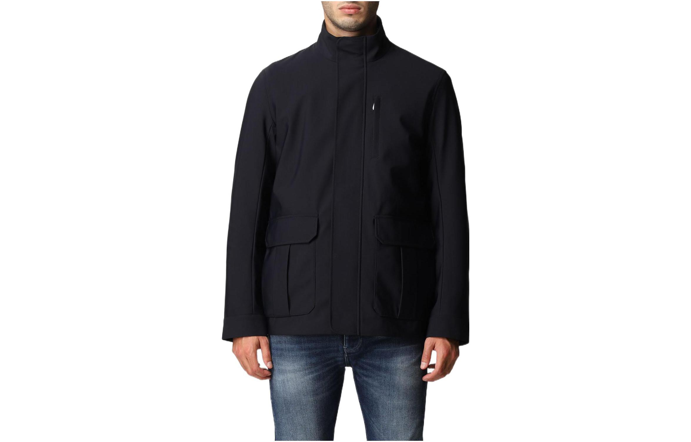 Emporio Armani FW22 Solid Color Zip Jacket - Navy Blue 8N1BP8-1NZAZ-0920
