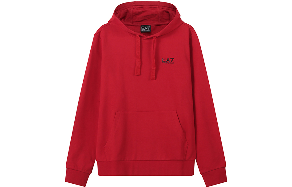 Emporio Armani FW22 Solid Logo Printed Sweatshirt Racing Red 8NPM04-PJ05Z-1451