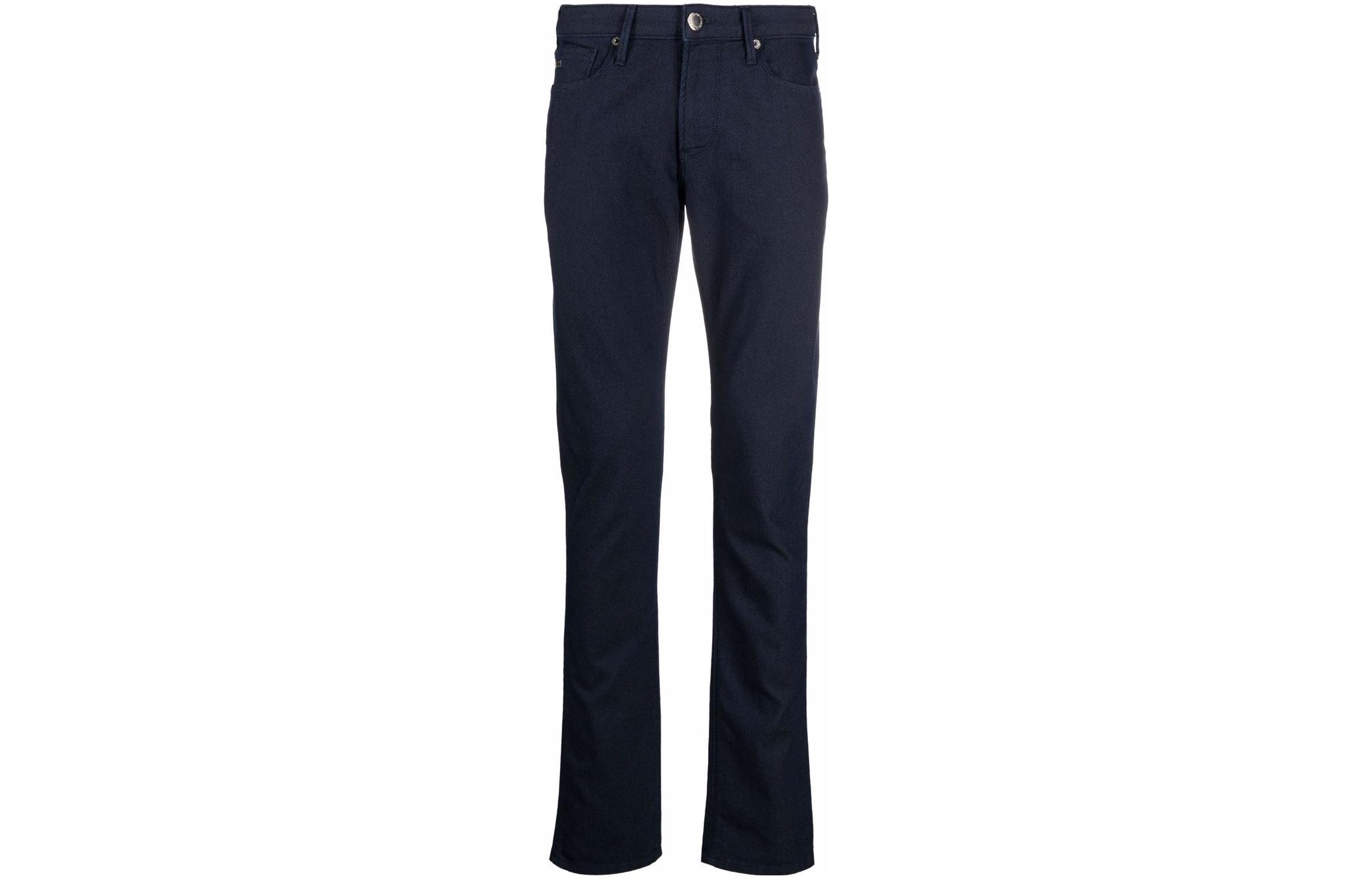 Order EMPORIO ARMANI FW22 男士海军蓝直筒休闲裤 固体标志 8N1J06-1N2NZ-0958