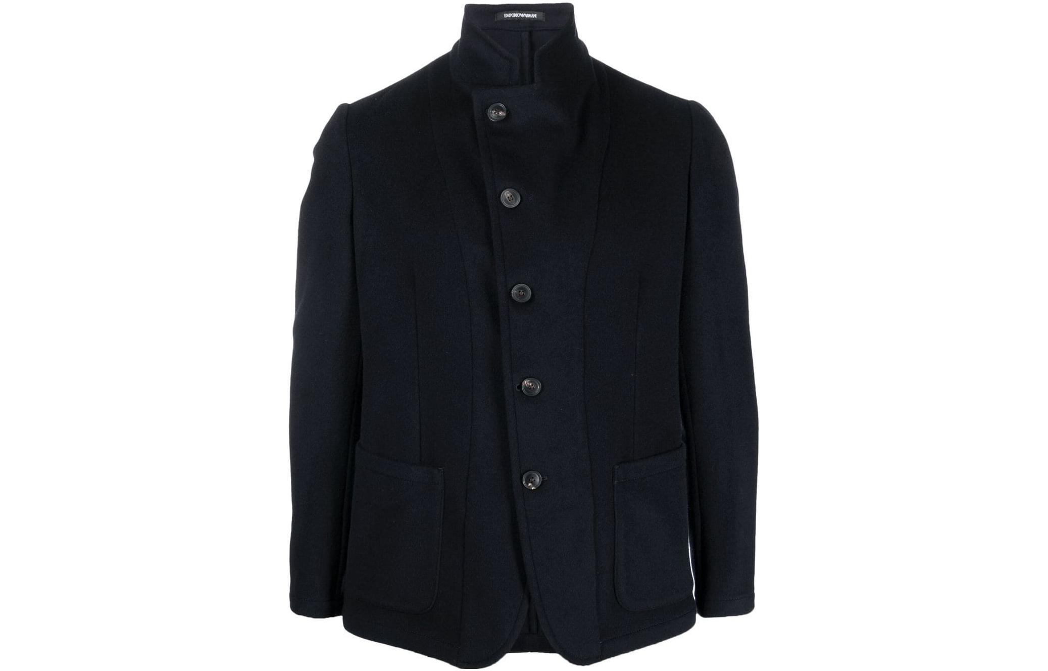 Emporio Armani FW22 Solid Overshirt-Style Jacket Blue () H31G57-C1210-922