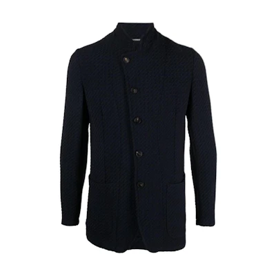 Emporio Armani FW22 Solid Single-Breasted Long Sleeve Jacket H31G5-7C120-3928
