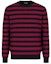 Buy Emporio Armani FW22 Striped Crewneck Knit Sweater Black Red. 6L1MXN1-MBTZ1-F803