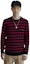 Lookbook Emporio Armani FW22 Striped Crewneck Knit Sweater Black Red. 6L1MXN1-MBTZ1-F803