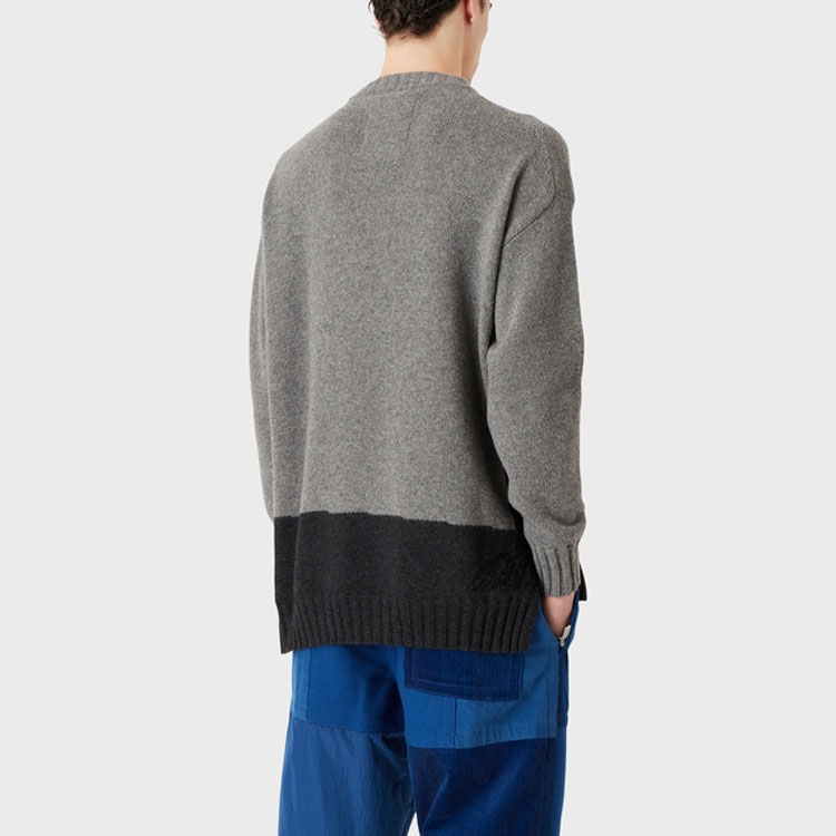 Purchase Emporio Armani FW22 Sustainable Elk Sweater Crewneck Pullover  Grey. 6L1MZA-1M5FZ-F618