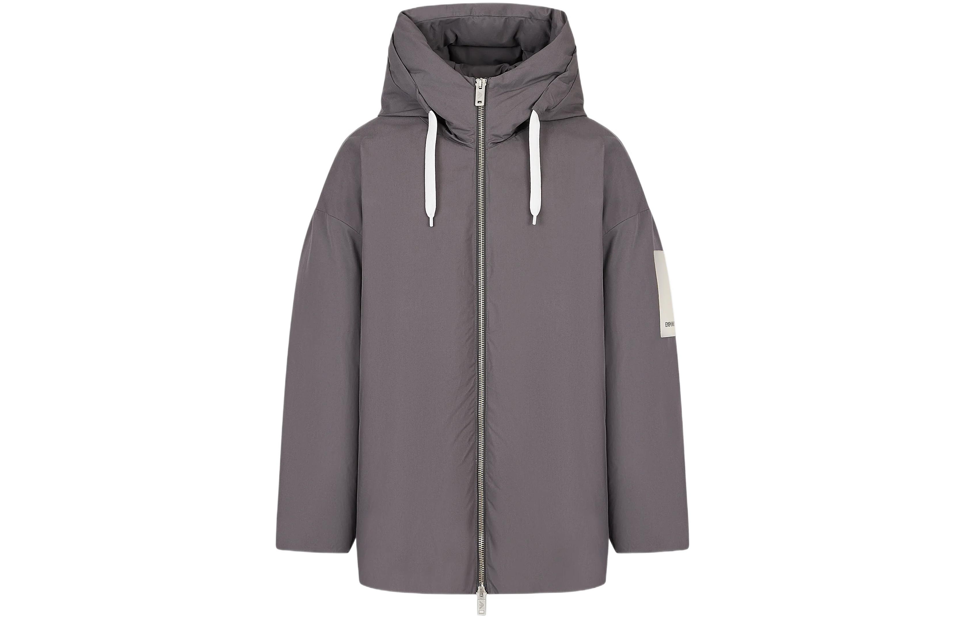 Emporio Armani FW22 Sustainable Hoodie Jacket Men’s Deep Gray 6L1L6B-1N7TZ-0652