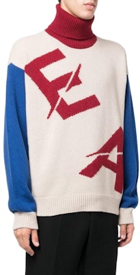 エンポリオアルマーニ FW22 サステナブル ロゴ カラーブロック タートルネックセーター 赤/青 メンズ 6L1MZ6-1M2FZ-F128 Shop エンポリオアルマーニ FW22 サステナブル ロゴ カラーブロック タートルネックセーター 赤/青 メンズ 6L1MZ6-1M2FZ-F128