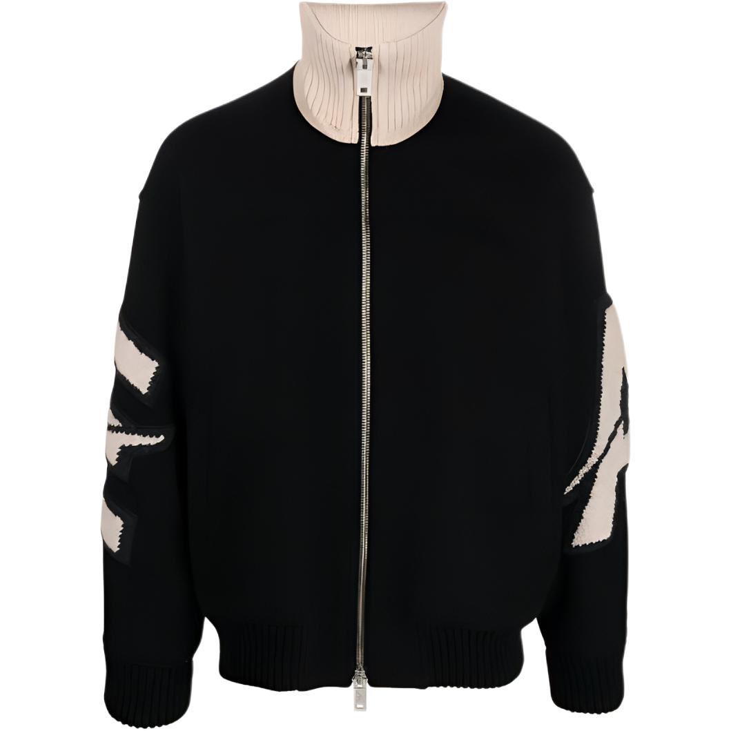 Emporio Armani FW22 Sustainable Patch Zip Jacket Black 6L1B8I-1N7AZ-0999