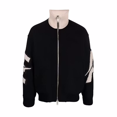 Emporio Armani FW22 Sustainable Patch Zip Jacket Black 6L1B8I-1N7AZ-0999