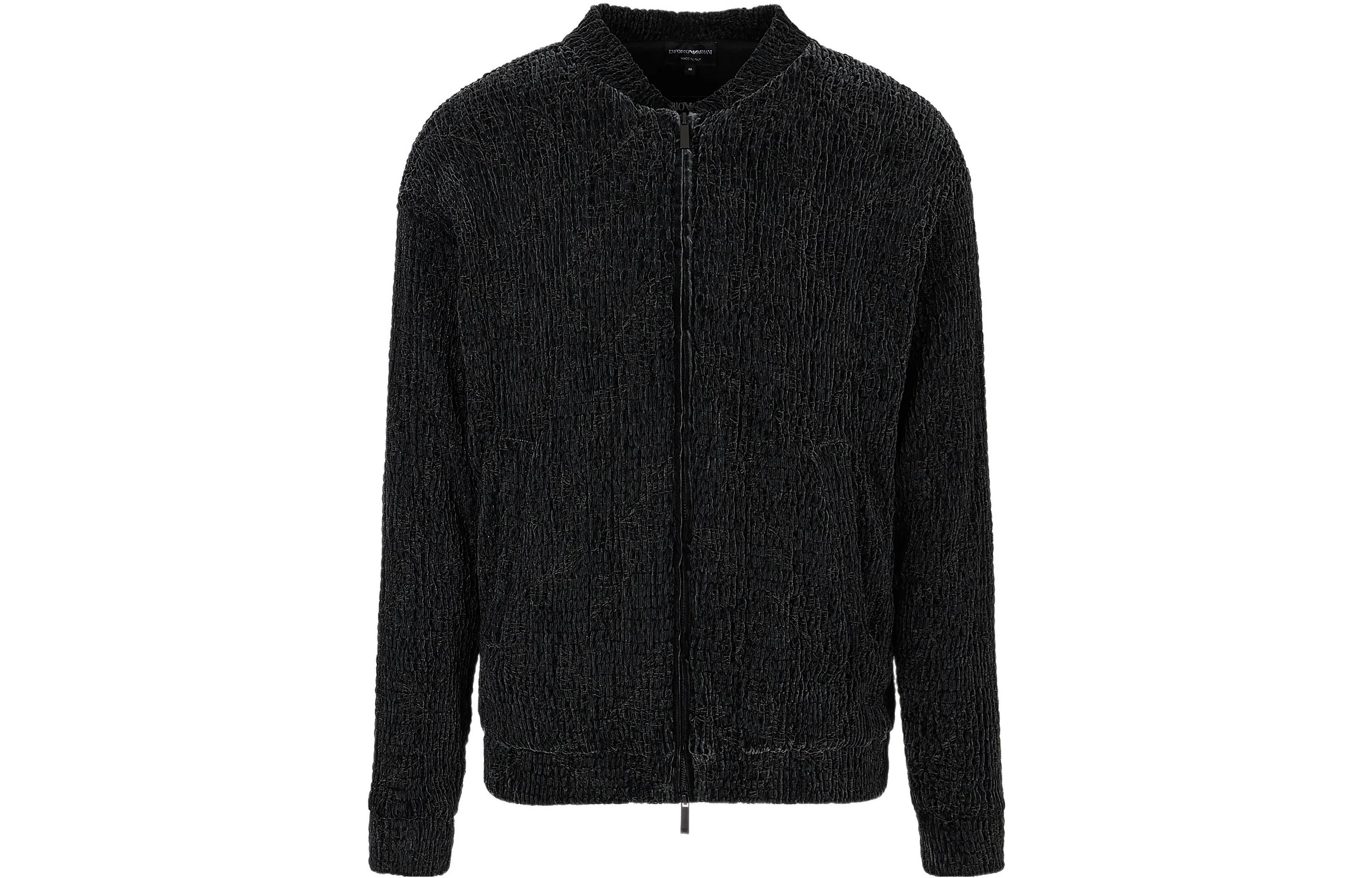 Emporio Armani FW22 Textured Zip Jacket Black 6L1B7R1-J4WZ1-0630