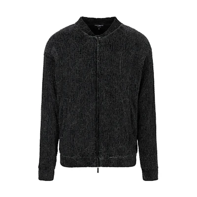 Emporio Armani FW22 Textured Zip Jacket Black 6L1B7R1-J4WZ1-0630
