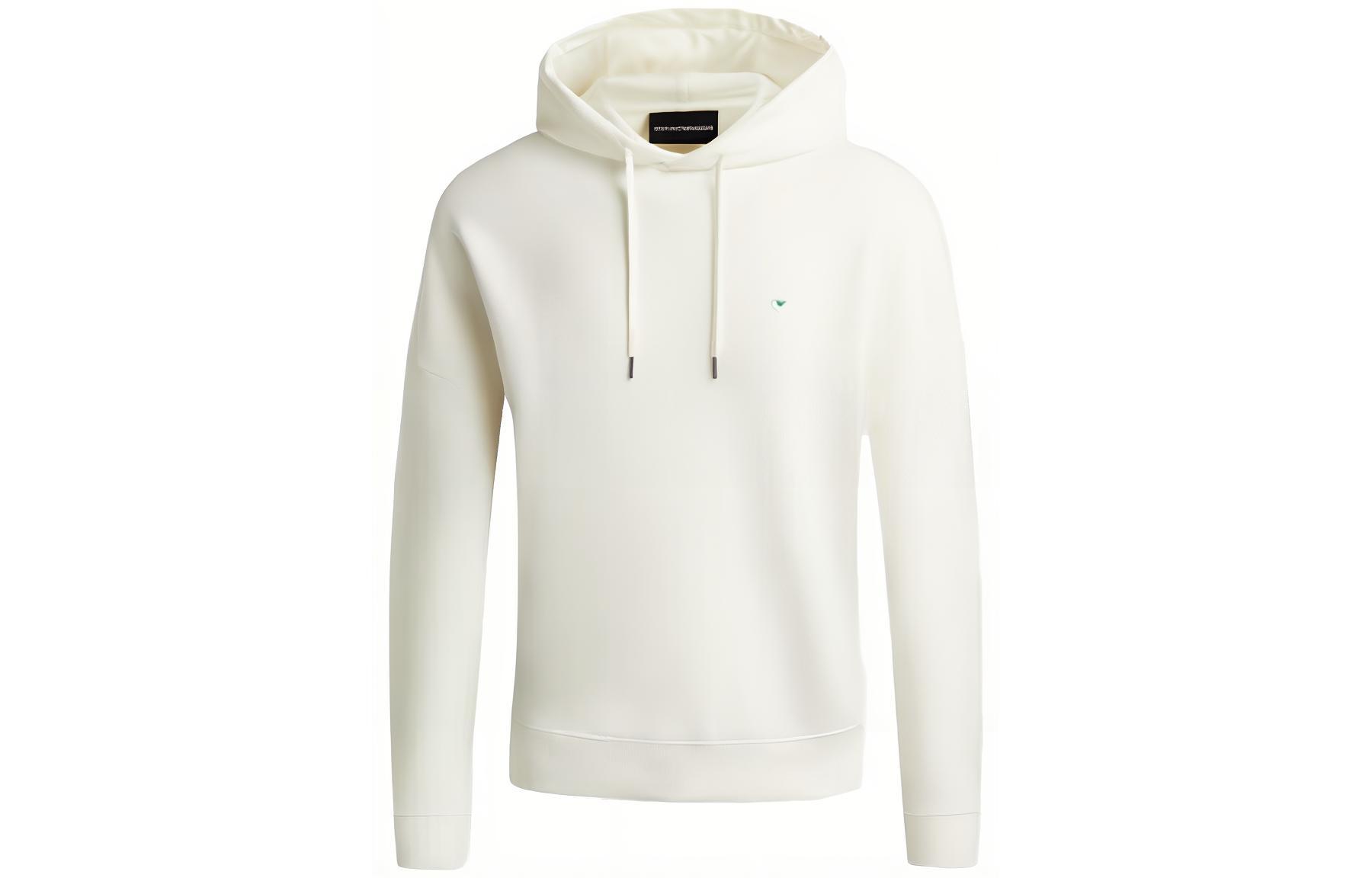 Emporio Armani FW22 White Logo Embroidered Pullover Casual Sweatshirt 6L1MQ2-1JHSZ-0154