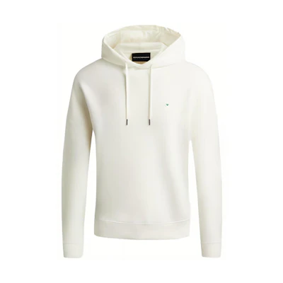 Emporio Armani FW22 White Logo Embroidered Pullover Casual Sweatshirt 6L1MQ2-1JHSZ-0154
