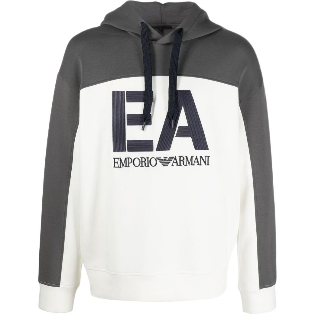Emporio Armani FW22 White Logo Print Long-Sleeve Sweatshirt 6L1MB1-1JHSZ-0128
