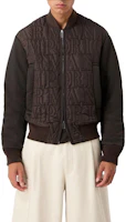 Lookbook Emporio Armani FW23 Army Green V-Neck Logo Print Zip-Up Bomber Jacket. 6R1B761-NIJZ1-05A6