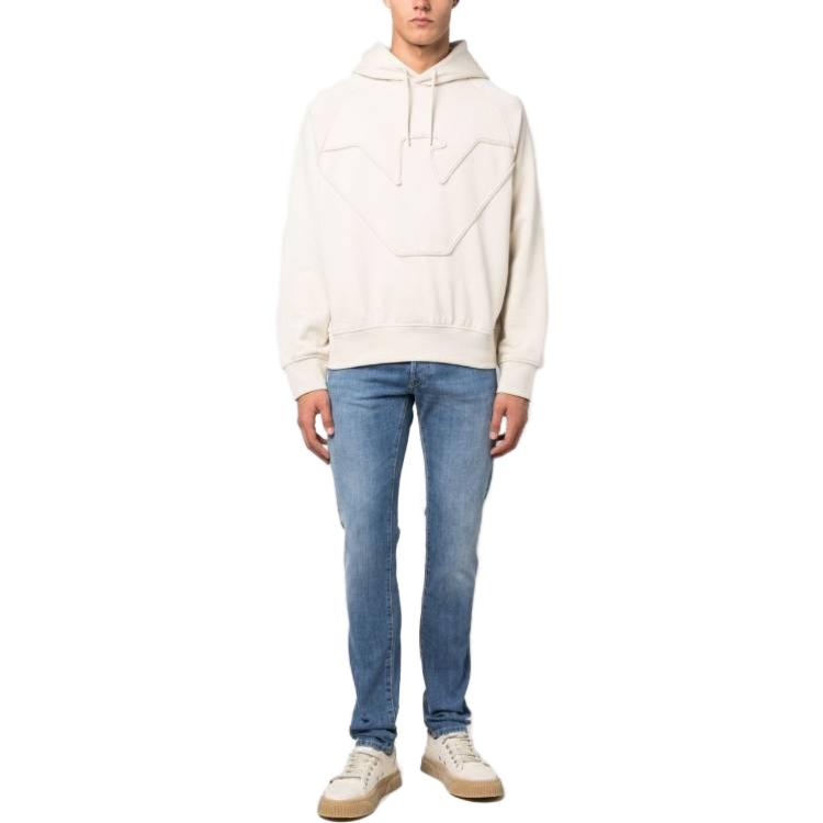 EMPORIO ARMANI FW23  Beige Logo Hoodie Pullover Long Sleeve Sweatshirt. 6R1ME4-1JWPZ-01M3 圖 3
