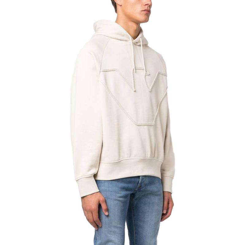 EMPORIO ARMANI FW23  Beige Logo Hoodie Pullover Long Sleeve Sweatshirt. 6R1ME4-1JWPZ-01M3 圖 4