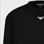 Shop Emporio Armani FW23 Sweater Hitam Crewneck Logo Ikonik Elang. 6R1MXG-1MNGZ-F008