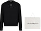 Purchase Emporio Armani FW23 Sweater Hitam Crewneck Logo Ikonik Elang. 6R1MXG-1MNGZ-F008