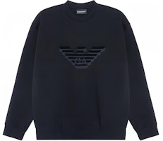 Emporio Armani FW23 Black Crewneck Sweatshirt with Logo Design. 6R1MG7-1JHSZ-00A9 Emporio Armani FW23 Black Crewneck Sweatshirt with Logo Design. 6R1MG7-1JHSZ-00A9