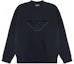 Buy Emporio Armani FW23 黑色圓領長袖衛衣 帶標誌設計 6R1MG7-1JHSZ-00A9