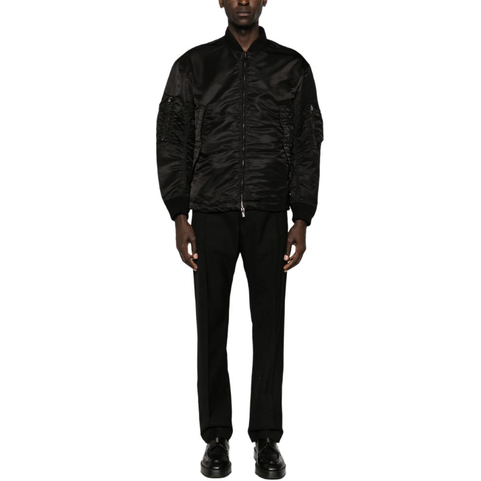 Emporio Armani FW23  Black Glossy Solid Loose-Fit Long-Sleeve Jacket. 3D1BB6-1NJWZ-0999 圖 4