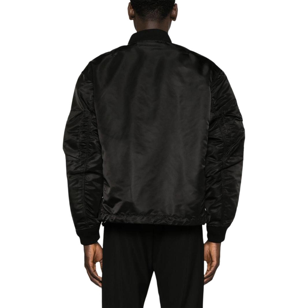 Emporio Armani FW23  Black Glossy Solid Loose-Fit Long-Sleeve Jacket. 3D1BB6-1NJWZ-0999 圖 5