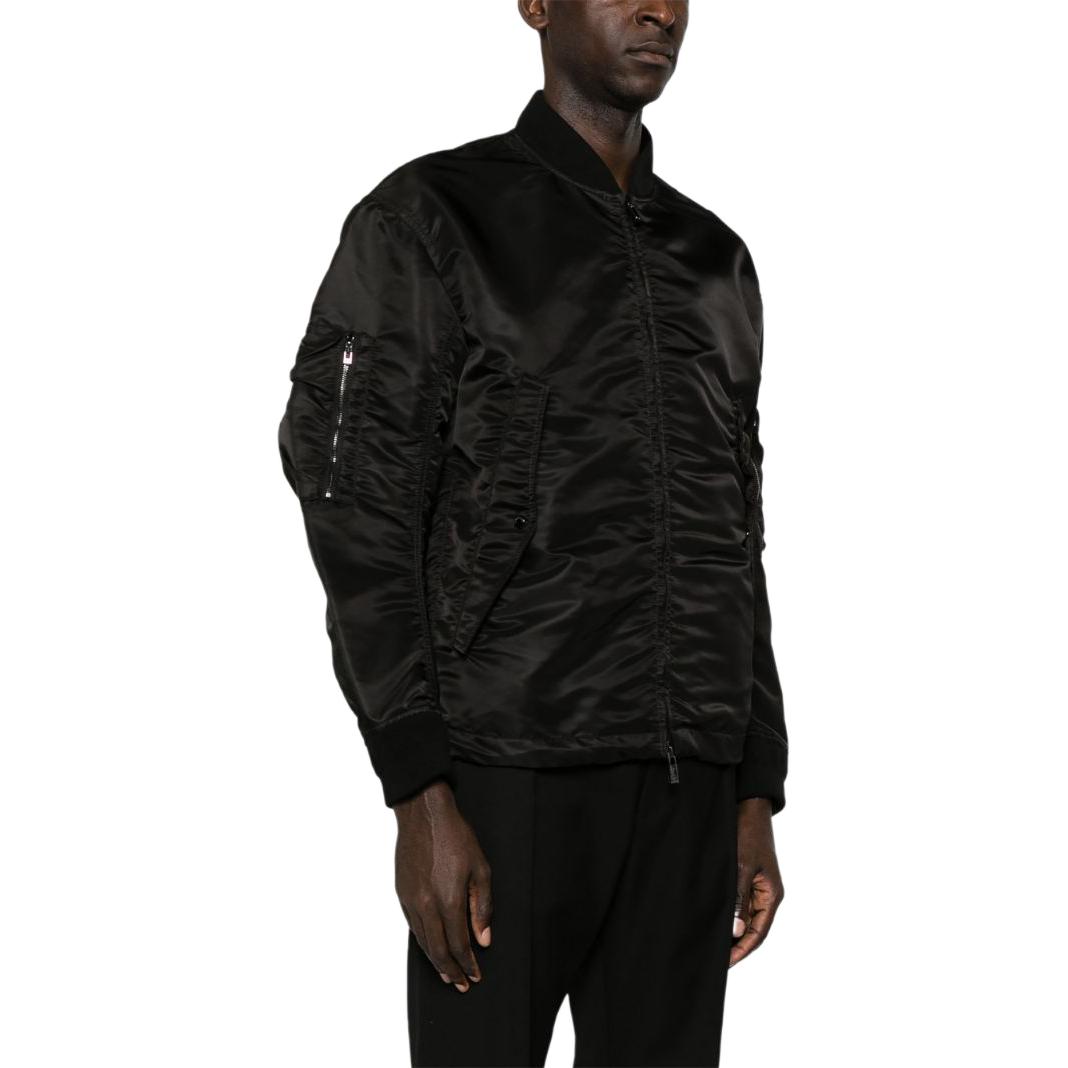 Emporio Armani FW23  Black Glossy Solid Loose-Fit Long-Sleeve Jacket. 3D1BB6-1NJWZ-0999 圖 6