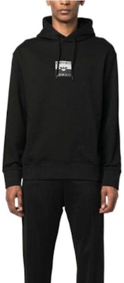 EMPORIO ARMANI FW23 Black Hoodie with Letter Print Design. 6R1MCN-1JWPZ-0999 Lookbook EMPORIO ARMANI FW23 Black Hoodie with Letter Print Design. 6R1MCN-1JWPZ-0999