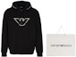 Lookbook EMPORIO ARMANI FW23 Black Hoodie with Solid Color Logo Embroidery. 6R1ME5-1JHSZ-00A2