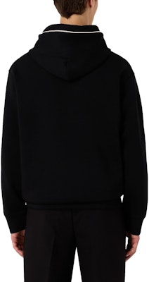 EMPORIO ARMANI FW23 Black Hoodie with Solid Color Logo Embroidery. 6R1ME5-1JHSZ-00A2 Purchase EMPORIO ARMANI FW23 Black Hoodie with Solid Color Logo Embroidery. 6R1ME5-1JHSZ-00A2