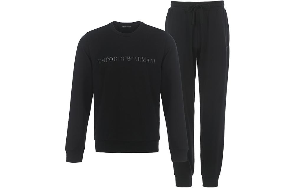 Emporio Armani FW23  Black Letter Print Crewneck Sweatshirt Set. 111943-3F595-00020 圖 2