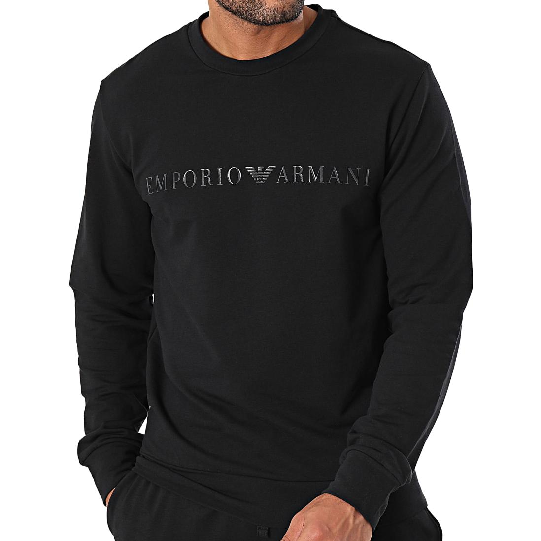 Emporio Armani FW23  Black Letter Print Crewneck Sweatshirt Set. 111943-3F595-00020 圖 4