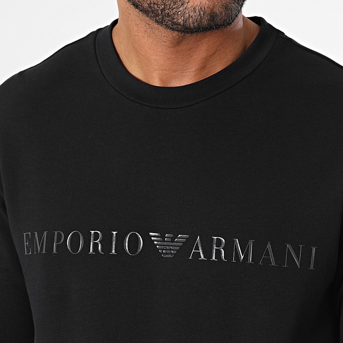 Emporio Armani FW23  Black Letter Print Crewneck Sweatshirt Set. 111943-3F595-00020 圖 6