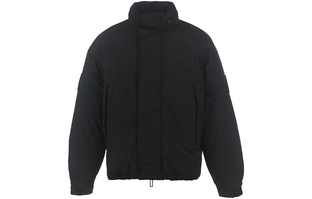 EMPORIO ARMANI FW23  Black Logo Print Zip Puffer Jacket Coat. 6R1B68-1NDAZ-0999