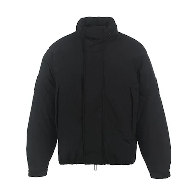 EMPORIO ARMANI FW23 Black Logo Print Zip Puffer Jacket Coat. 6R1B68-1NDAZ-0999