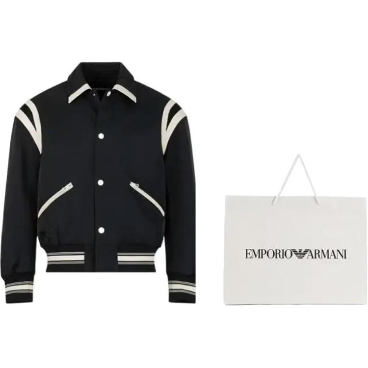 Emporio Armani FW23  Black Pinstripe Single-Breasted Jacket. 6R1BZ2-1NZOZ-0999 圖 4