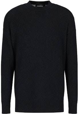 エンポリオ アルマーニ FW23 ブラック リブ編み クルーネック セーター. 6R1MX2-1MAXZ-0920 Order エンポリオ アルマーニ FW23 ブラック リブ編み クルーネック セーター. 6R1MX2-1MAXZ-0920