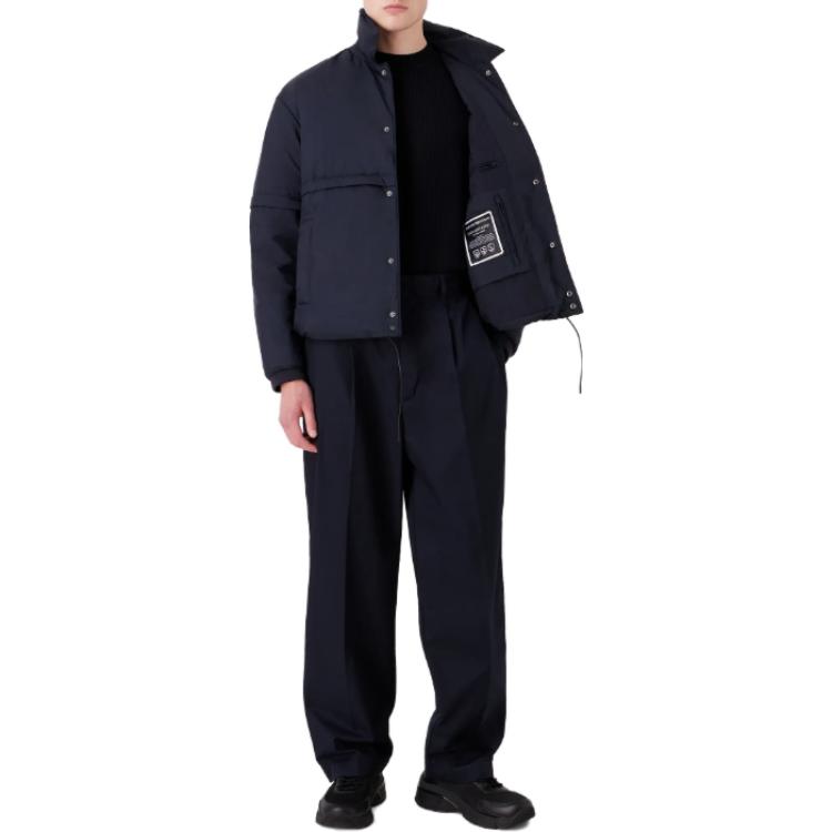 Purchase エンポリオ アルマーニ FW23 ブラック リブ編み クルーネック セーター. 6R1MX2-1MAXZ-0920