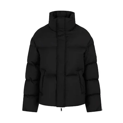 EMPORIO ARMANI FW23 Black Zip-Up Stand Collar Jacket 6R1B6R-1NZ7Z-0999