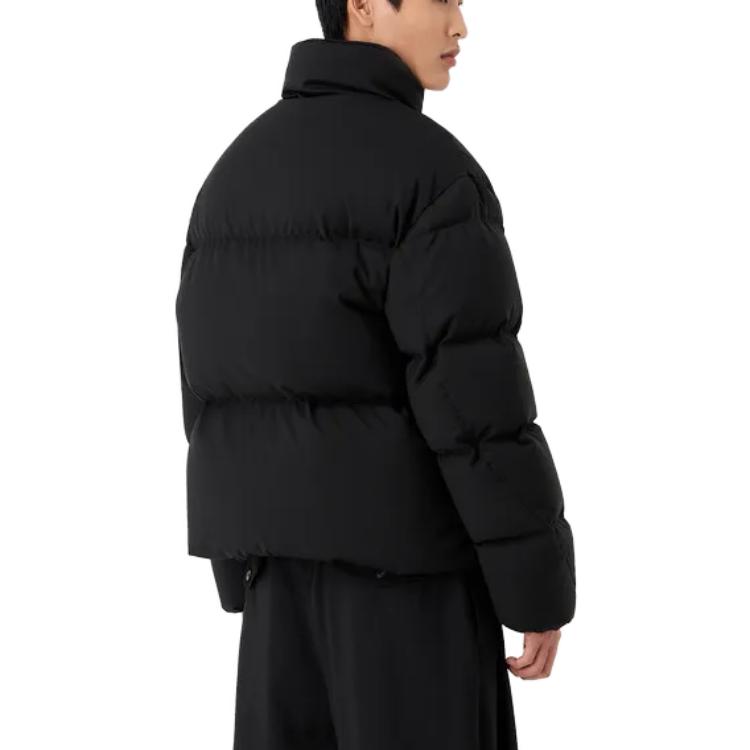 Shop EMPORIO ARMANI FW23 黑色拉链立领夹克 6R1B6R-1NZ7Z-0999