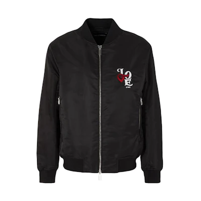 EMPORIO ARMANI FW23 Black Zip Jacket with Letter Print. 6R1B73-1NMZZ-0999