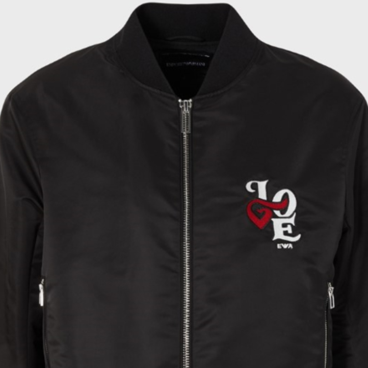 EMPORIO ARMANI FW23  Black Zip Jacket with Letter Print. 6R1B73-1NMZZ-0999 圖 3