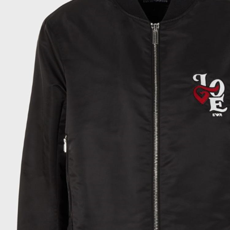 EMPORIO ARMANI FW23  Black Zip Jacket with Letter Print. 6R1B73-1NMZZ-0999 圖 4