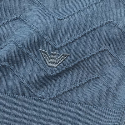 Jersey Azul Sólido Cuello Redondo EMPORIO ARMANI FW23. 6R1MX9-1MCWZ-F938 Sizing Jersey Azul Sólido Cuello Redondo EMPORIO ARMANI FW23. 6R1MX9-1MCWZ-F938