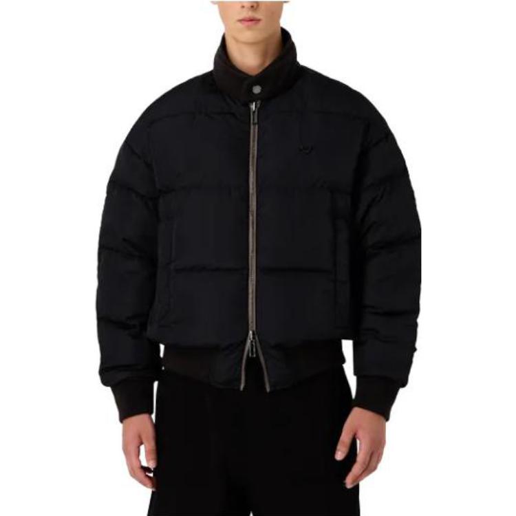 EMPORIO ARMANI FW23  Brown Loose-Fit Letter Stand Collar Cotton Jacket. 6R1B751-NFEZ1-0440 圖 5