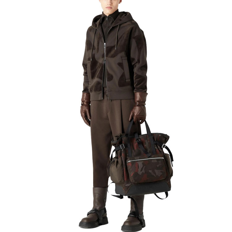 Lookbook EMPORIO ARMANI FW23  Camouflage Zip Hoodie Jacket Army Green 6R1MF9-1JUWZ-105A6