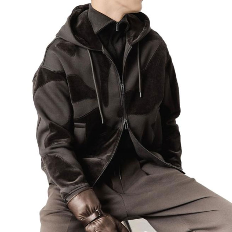 Purchase EMPORIO ARMANI FW23  Camouflage Zip Hoodie Jacket Army Green 6R1MF9-1JUWZ-105A6