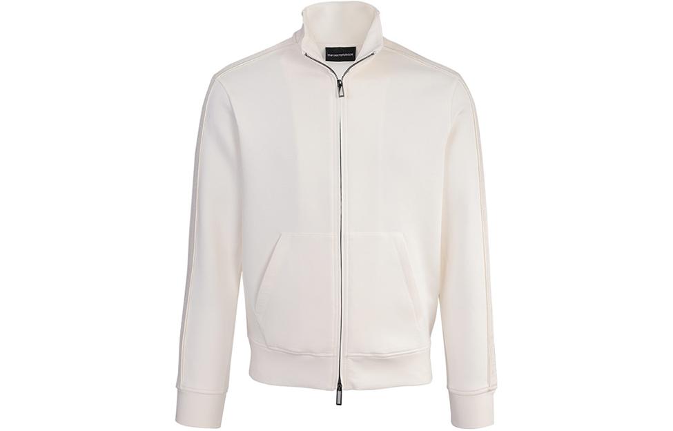 EMPORIO ARMANI FW23  Colorblock High Neck Zip-Up Jacket. 6R1MF1-1JHSZ-0128